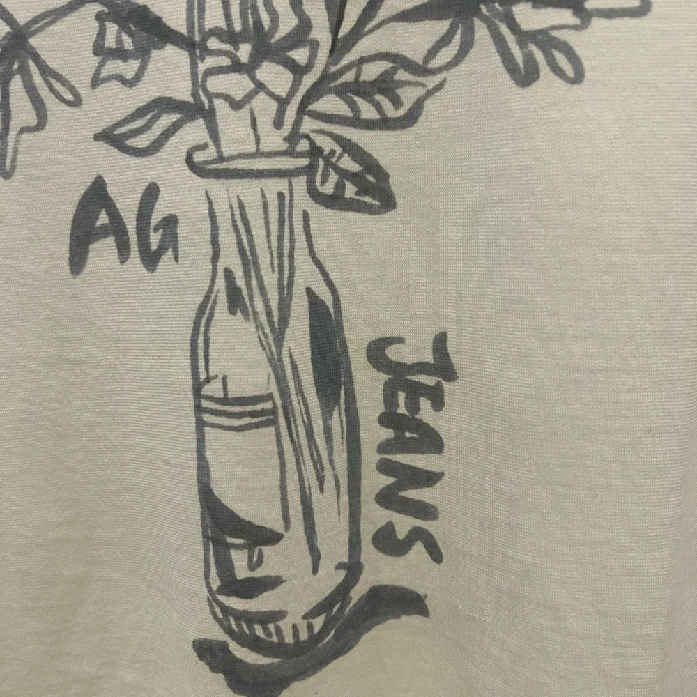 Ag Adriano Goldschmied White Floral Graphic  Jagger Tee - Picture 7 of 7